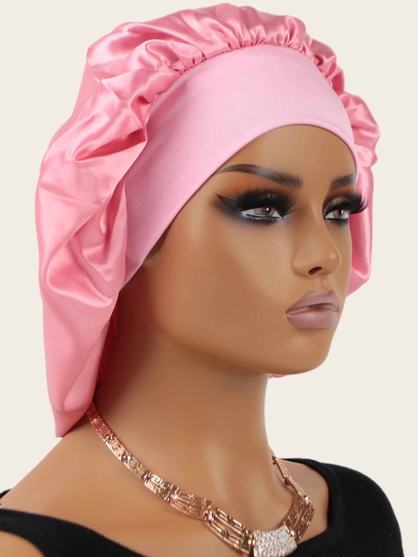 Unisex Head Wrap Elastic Band Bonnet Sleep Cap Extra Large Satin Silky Bonnet Sleep with Premium Elastic Band